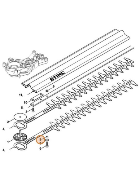Casquillo del guía de cuchillas cortasetos STIHL