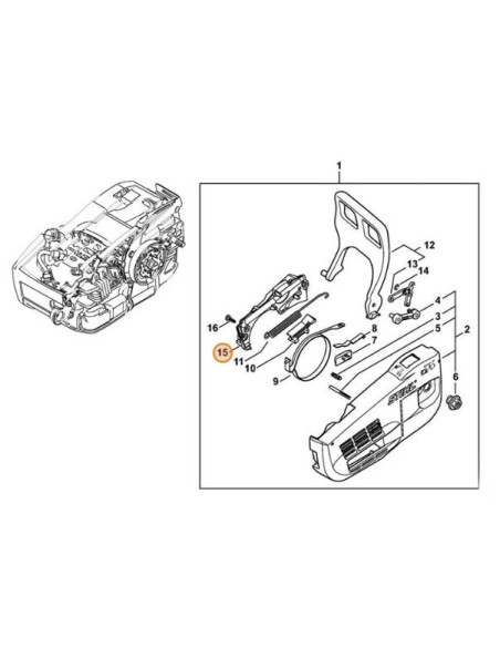 Tapa del mecanismo de freno cadena STIHL