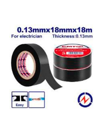 Cinta Aislante 18mm PVC 18 mts EMTOP