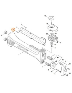 Grapa del protector de carcasa AV desbrozadora STIHL 2