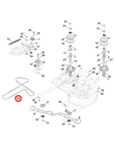 Correa de cuchillas tractor cortacésped STIHL y VIKING 2