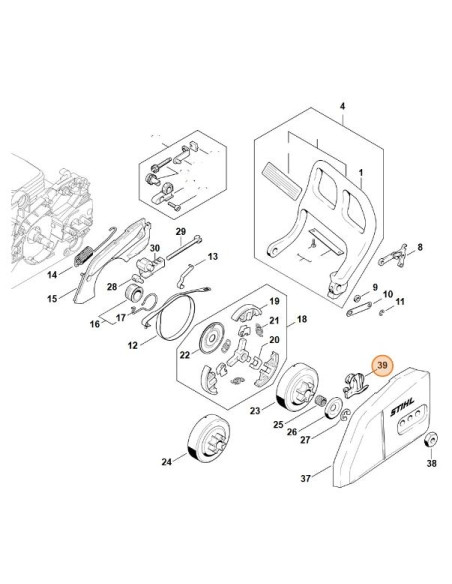 Retenedor de cadena de motosierra STIHL