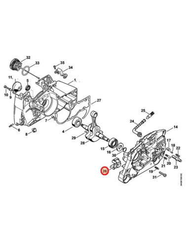 Goma de tope de amortiguación motosierra STIHL