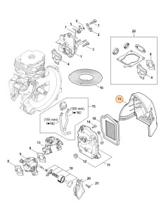 Tapa de filtro de aire STIHL 2