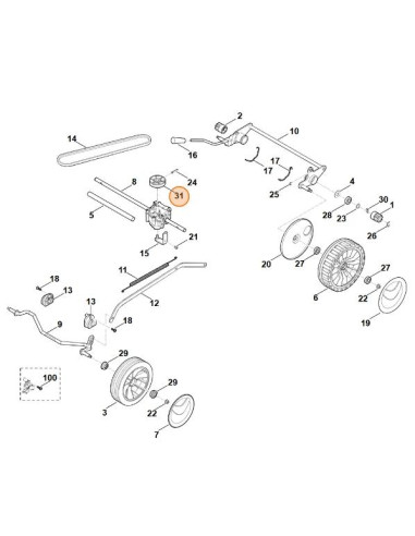 Polea transmisión cortacésped STIHL y VIKING