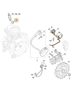 Soporte cable de bujía desbrozadora STIHL 2