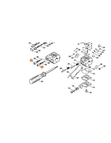 Caperuza carburador STIHL