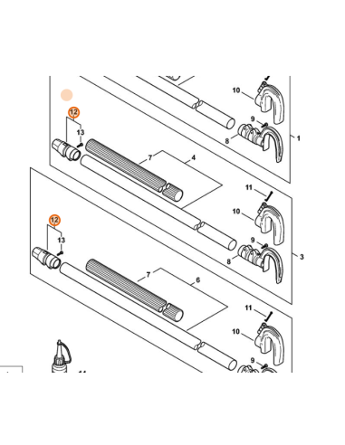 Presionador apriete aluminio vareador STIHL
