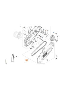 Kit de Correa nervada 3PJ541LB Elast + tapa STIHL 2