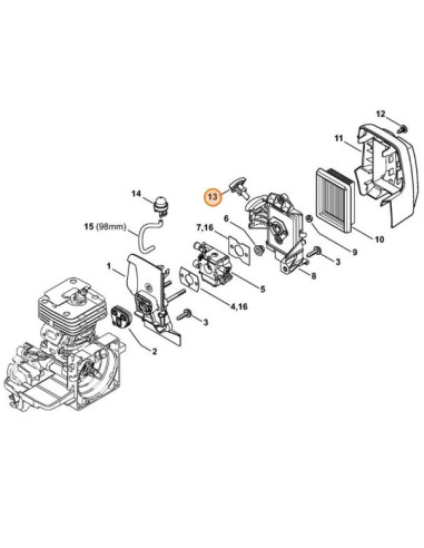Mando giratorio del aire desbrozadora STIHL