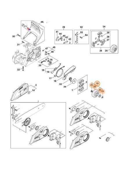 Juego de piñón de cadena 3/8"P 6D STIHL