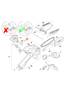 Juego de piñón de cadena 1/4" Picco 6Z motosierra STIHL 2