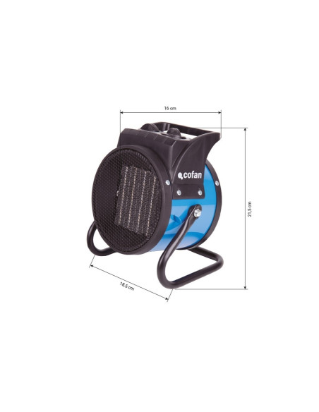 Calefactor cerámico industrial | Potencia: 2000 W