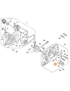 Rodamiento ranurado de bolas STIHL 2