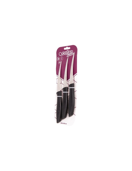 Pack de 3 cuchillos para fruta y verdura con mango ergonómico