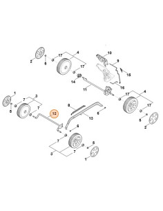 Eje rueda delantero STIHL 2