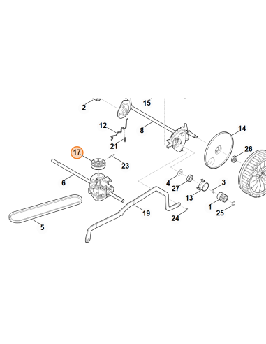 Polea tracción cortacésped STIHL y VIKING