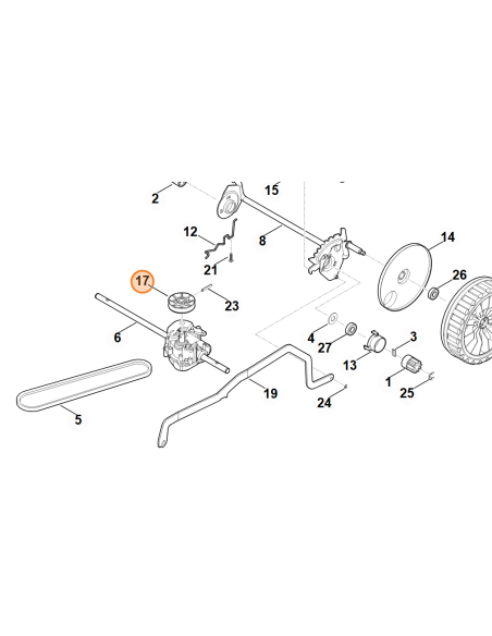 Polea tracción cortacésped STIHL y VIKING