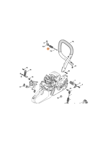 Resorte delantero del sistema AV motosierra STIHL