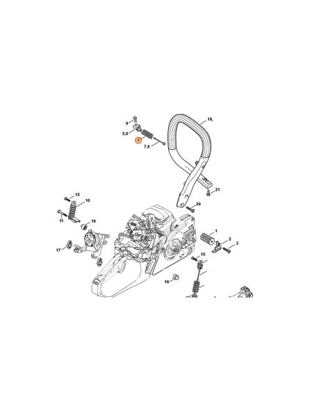 Resorte delantero del sistema AV motosierra STIHL