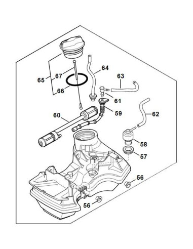 Depósito combustible desbrozadora STIHL