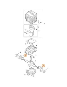 Juego de rodamientos de cigüeñal STIHL 2