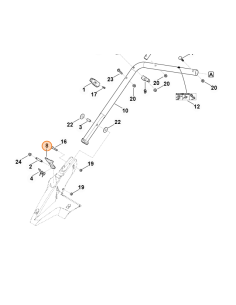 Palanca plegado manillar cortacésped STIHL y VIKING 2