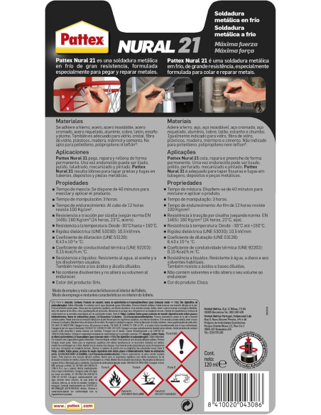 Soldadura en frio NURAL 21 22ml