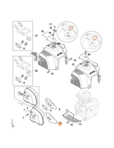 Chapa de refrigeración silencioso STIHL