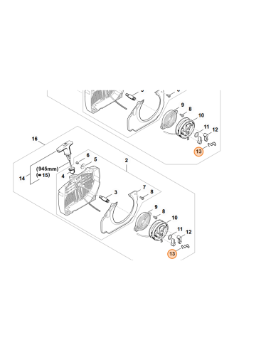 Resorte trinquete de arranque motosierra STIHL