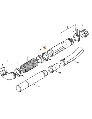 Abrazadera tubo soplador STIHL