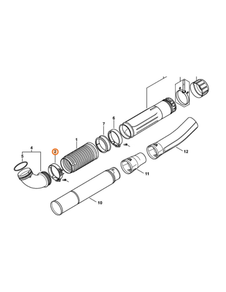 Abrazadera tubo soplador STIHL