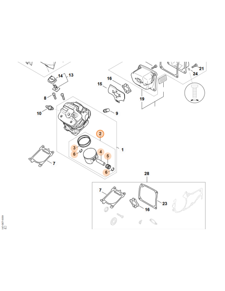 Pistón motosierra MS 500 i STIHL
