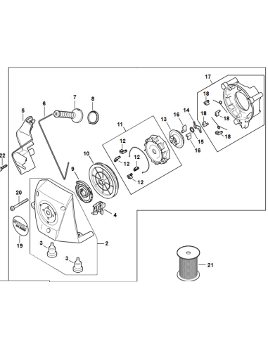 Tirador de arranque completo STIHL
