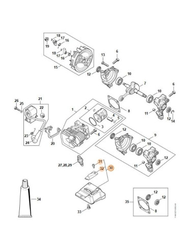 Silenciador motosierra STIHL