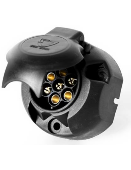 Base enchufe PVC 7 polos (Con desconexión antiniebla)