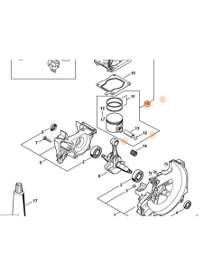 Pistón desbrozadora completo STIHL 2