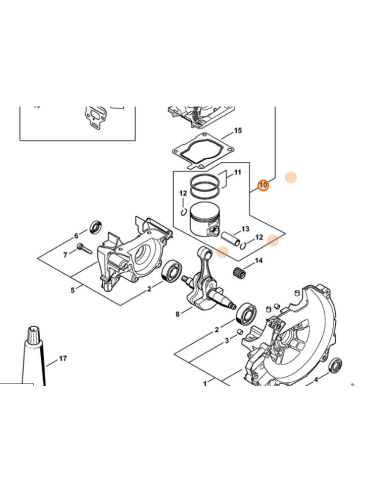 Pistón desbrozadora completo STIHL