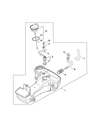 Depósito combustible desbrozadora STIHL