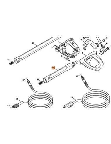 Tubo salida pistola hidrolimpiadora STIHL