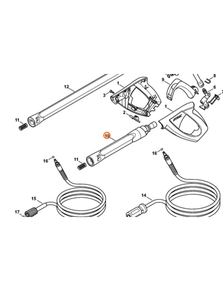 Tubo salida pistola hidrolimpiadora STIHL