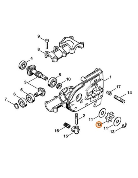 Piñon de cadena 3/8" Picco 6d para podadora STIHL