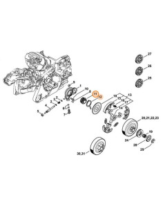 Sinfín bomba de aceite motosierra STIHL 2