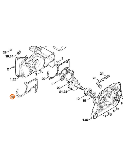 Junta cárter motor STIHL