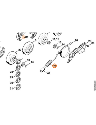 Resorte de tracción STIHL