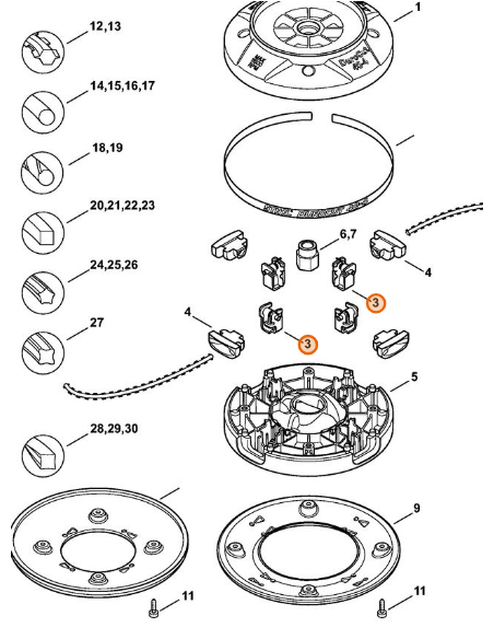 Soporte cabezal hilo DuroCut 40-4 STIHL