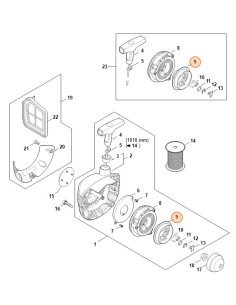 Polea de arranque desbrozadora STIHL 2