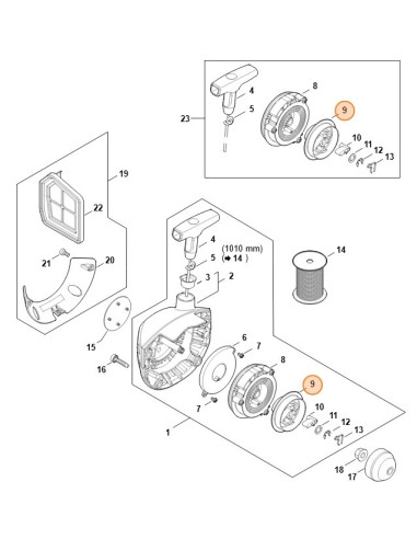 Polea de arranque desbrozadora STIHL