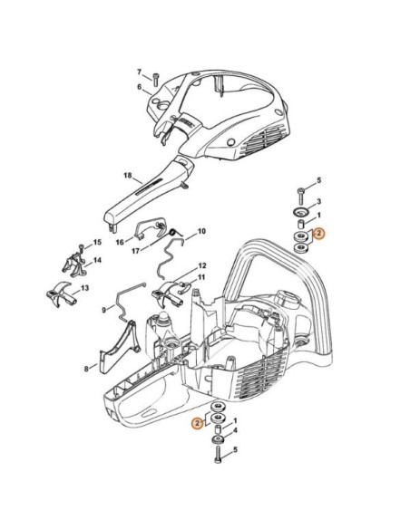 Juego de silentblock Cortasetos STIHL