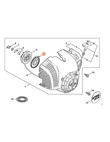 Muelle de arranque máquina STIHL